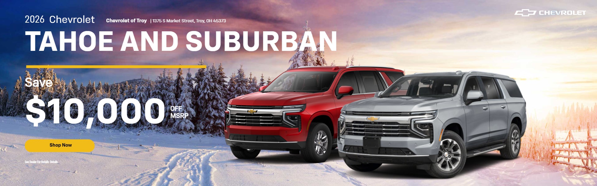2026 CHEVROLET TAHOE and SUBURBAN